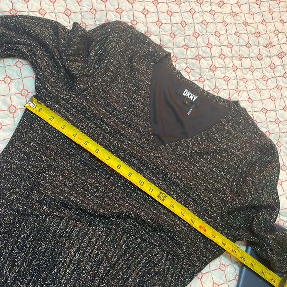 DKNY silver metallic asymmetric dress - Picture 6 of 8